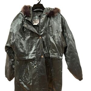 Monica Gray vintage Shimmering Silver Women's Ski Jacket Sz.12
